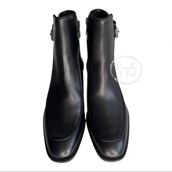 NWB Christian Louboutin Ecritoir leather ankle boots Black Leather Ankle Boots 36