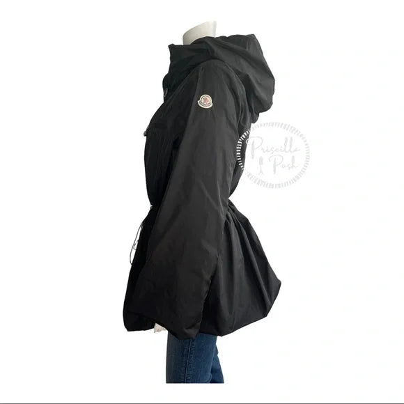 REVERSIBLE Moncler Black Peplum Goose Down Puffer and Wind / Rain Jacket Winter