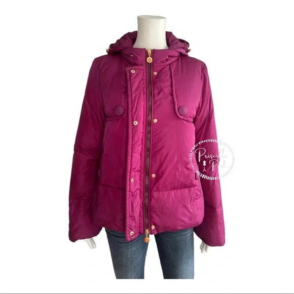 Moncler Magenta 'Amaryllis' Down Puffer Jacket Puffer Coat Fuchsia Pink Purple